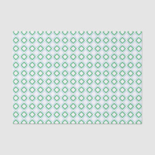 Minimaal Blauw Groen Diamant Japanse tekst Tissuepapier