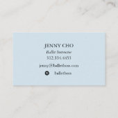 Minimaal blauw paars schilderij getextureerd visitekaartje (Achterkant)