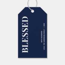 Minimaal BLESSED | Marineblauw Vakantie