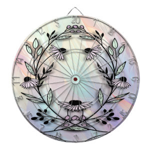 Minimaal bloemendartboard dartbord