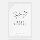Minimaal boogvormpenseel Script-Baby shower Acryl Bord (Voorkant)