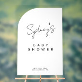 Minimaal boogvormpenseel Script-Baby shower Acryl Bord (Neutraal)