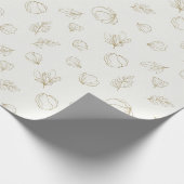 Minimaal botanisch lijnkunstpatroon (3) cadeaupapier (Hoek)
