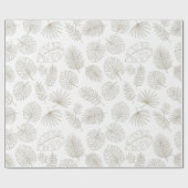 Minimaal botanisch lijnkunstpatroon (5) cadeaupapier (Vlak)