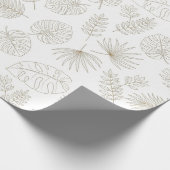 Minimaal botanisch lijnkunstpatroon (5) cadeaupapier (Hoek)