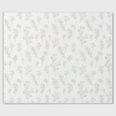 Minimaal botanisch lijnkunstpatroon (9) cadeaupapier (Vlak)
