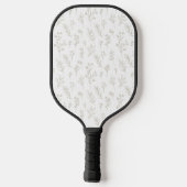 Minimaal botanisch lijnkunstpatroon (9) pickleball paddle (Achterkant)