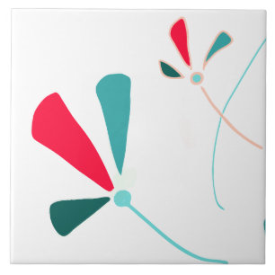 MInimaal botanisch ontwerp keramisch materiaal Tegeltje