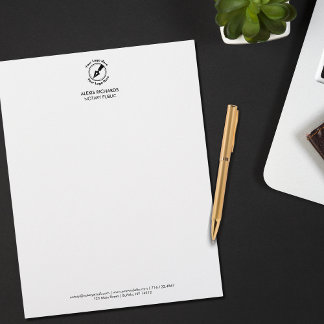 Minimaal Business Logo Notaris Openbaar Modern Briefhoofd