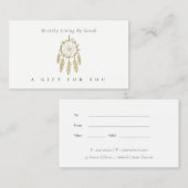 Minimaal cadeaubon voor ivoor Gold Dreamweaver Visitekaartje (Voorkant / Achterkant)
