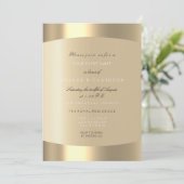 Minimaal Champaigne Goud Zwart Confetti Sepia Ivoo Kaart (Staand voorkant)