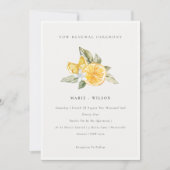 Minimaal Chic Lemon Boho Fauna Vow Renewal Invite Bedankkaart (Voorkant)