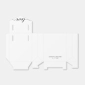 Minimaal Chic Zwart Wit bruiloft liefde script Bedankdoosjes (Uitgevouwen)