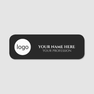 Minimaal cirkel logo embleem aangepaste logo naam naamplaatje