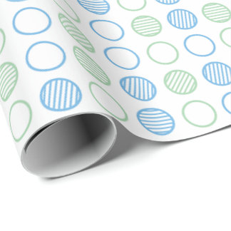 Minimaal cirkelrasterpatroon cadeaupapier