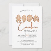 Minimaal Cookie Exchange Gingerbread Vakantie Part Kaart (Voorkant)