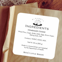 Minimaal Cute Cake Logo Bakkerij Ingrediënt Produc
