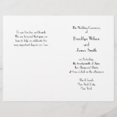 Minimaal Deco Witte Trouwprogramma (Voorkant)