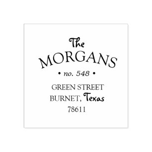 minimaal decoratief script Return Address Stamp Rubberstempel