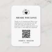 Minimaal Deel de Liefde QR code Sign Informatiekaartje (Voorkant)