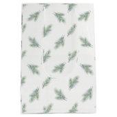 Minimaal dennenboom zakelijk kerstpatroon medium cadeauzakje (Achterkant)