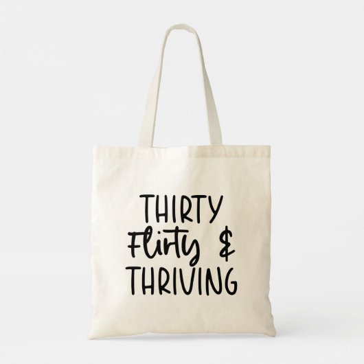 Minimaal dertig Flirty en bloeiende 30ste verjaard Tote Bag (Achterkant)