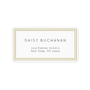 Minimaal Double Gold Lijst Return-adreslabel Etiket