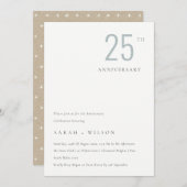 Minimaal Dusky Blue elk jaar Jubileum uitnodigen Bedankkaart (Voorkant / Achterkant)