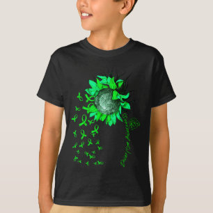 Minimaal Dwerggroei-bewustzijn Zonnebloem Groene L T-shirt