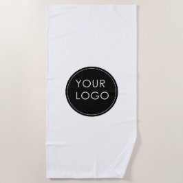 Minimaal eenvoudig bedrijf Logo White Strandlaken