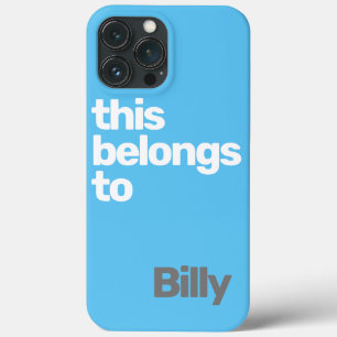Minimaal eenvoudig modern blauw iPhone 13 pro max hoesje