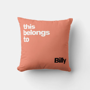 Minimaal eenvoudig modern blauw kussen