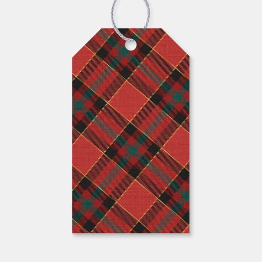 Minimaal Eenvoudig Rood en Groen Geplaagd Vrolijk  Cadeaulabel (Achterkant)