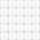 Minimaal Elegant Eenvoudig Blush Hart Gastnaam Sticker (Voorkant)
