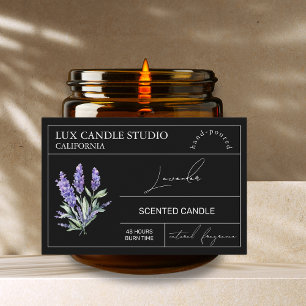 Minimaal Elegant Lavendel Kaars Pot Label Voedselcontainer Etiket