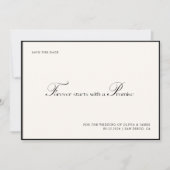 Minimaal Elegant Luxe Script Bruiloft Save The Date (Voorkant)