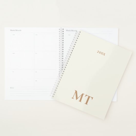 Minimaal Elegant Monogram Planner (Display)