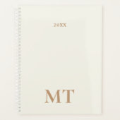 Minimaal Elegant Monogram Planner (Voorkant)