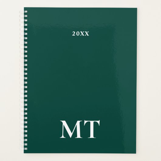 Minimaal Elegant Monogram Planner (Voorkant)