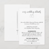 Minimaal Elegant Ontwerp Informatiekaartje (Voorkant / Achterkant)