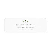 Minimaal Elegant Palm Tree retouradres Etiket (Voorkant)