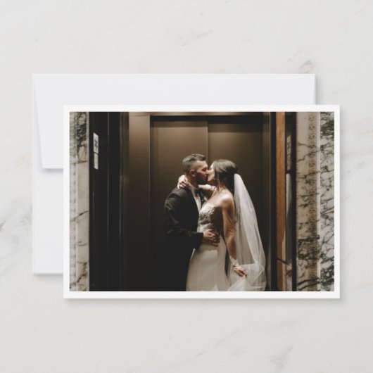 Minimaal Elegant Script Foto Bedankt (Achterkant)