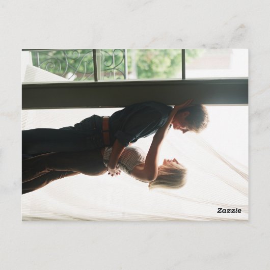 Minimaal elegant script foto save the date briefkaart (Achterkant)