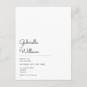 Minimaal elegant script foto save the date briefkaart (Voorkant)