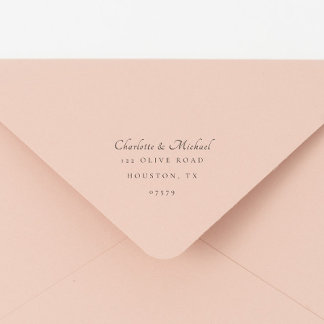 Minimaal elegant script Modern retouradres Zelfinktende Stempel