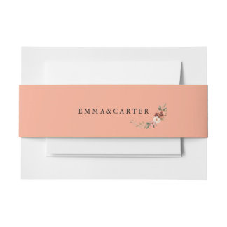 Minimaal Elegant Script Trouwen Uitnodigingen Wikkel