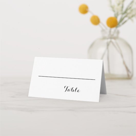 Minimaal Elegant Script Zwart Wit Namen Bruiloft (Achterkant)