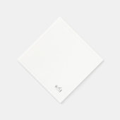 Minimaal elegant scriptmonogram servet (Hoek)