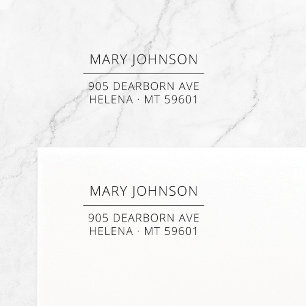 Minimaal Elegant Typografisch Retouradres 06. Zelfinktende Stempel
