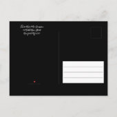 Minimaal Elegant Zwart Wit Huwelijk Save the Date Aankondigingskaart (Achterkant)